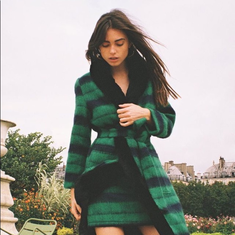 LOVERS GORGEOUS GREEN BLUE Duster  COAT